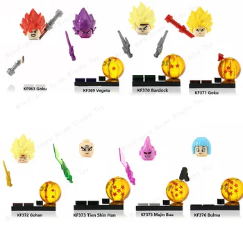 KF6030 Japonês de Anime Dragon Ball Blocos de Construção de Personagem uma Figura de Ação de Cabeça Tijolo Figuras de Brinquedos Educativos Para Crianças Presentes
