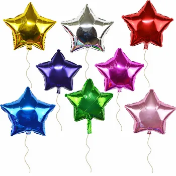 5pcs Estrelas, Balões Rosa Vermelha de Ouro 18Inch Folha Globos de Aniversário, Festa de Casamento, Decoração de Hélio Bola de Chuveiro do Bebê Aniversário