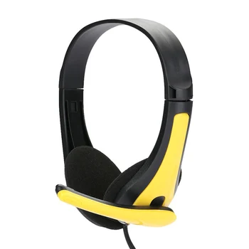 3.5 mm Mais-orelha de Jogo Estéreo de Fones de ouvido Fones de ouvido, Amarelo, Vermelho, Azul Fone de ouvido Com Microfone Para Laptop PC da Tabuleta do Computador Gamer