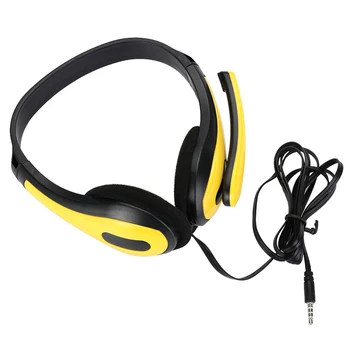 3.5 mm Mais-orelha de Jogo Estéreo de Fones de ouvido Fones de ouvido, Amarelo, Vermelho, Azul Fone de ouvido Com Microfone Para Laptop PC da Tabuleta do Computador Gamer