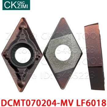10P DCMT070204-MV LF6018 DCMT 070204 MV LF6018 Pastilhas de metal duro Ferramentas de Torneamento CNC do Metal Torno Mecânico Ferramenta Para Aço Inoxidável