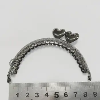 10pcs de 8,5 cm Fivela de Metal para o Saco de DIY Agulha de Costura Suprimentos artesanais de Metais da Bolsa de Quadro com o Kiss de Bloqueio da embreagem quadro AU090