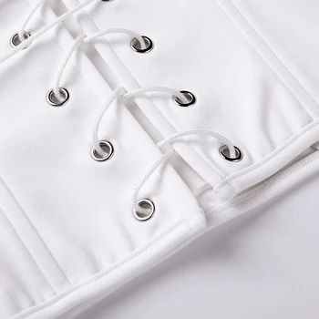 InstaHot Sexy Curativo Espartilho Cinto Equipado Cintura 2021 Moda Verão As Mulheres Cinto Vintage Streetwear Casual Branco, Cinto, Cinto Feminino