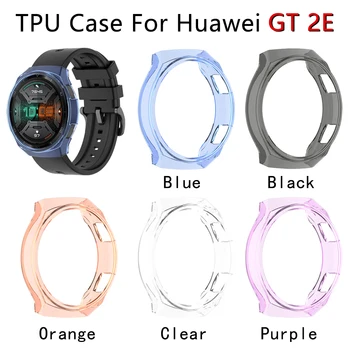 TPU Caso Capa Protetora para o Huawei Assistir GT 2E GT2E GT2 E Tampa de Proteção do Shell Inteligente Pulseira de Relógio Colorido Capa Protetor