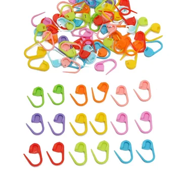 100/50Pieces/Caixa de Fecho Marcadores de pontos Coloridos de Plástico Tricô Crochê Fecho Marcadores de Crochê Agulha Clip Gancho Ferramenta