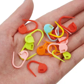 100/50Pieces/Caixa de Fecho Marcadores de pontos Coloridos de Plástico Tricô Crochê Fecho Marcadores de Crochê Agulha Clip Gancho Ferramenta