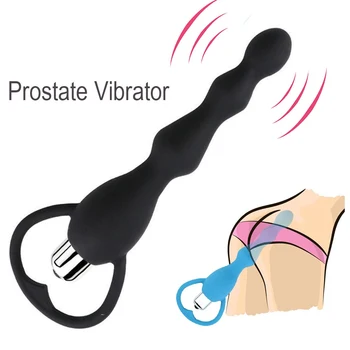 Frequência única Anal, Vibrador de Brinquedos Sexuais para as Mulheres de Silicone Vibratório Posterior Puxe-anel Massageador de Próstata Produtos para Adultos