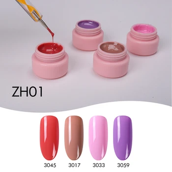 Arte Clavo 5ml Pintura de Gel Nail Art Design Manicure Soak Off Esmalte Gel polonês UV Gel Unha polonês 72 Cores de Glitter Nail Lacquer