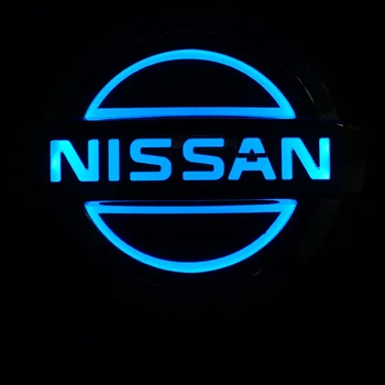 Para Nissan Qashqai Teana X Trail T32 Juke Sentra Sylphy Almira Versa Carro 5D Led Logotipo da Luz Adesivo Emblema Emblema Acessórios Auto