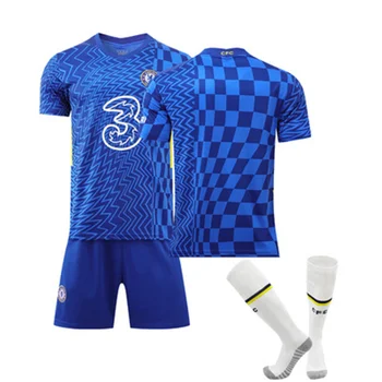 Verão de Futebol Nova Terno Adultos Camisa de Esportes para Crianças de Formação Terno Terno Clube Exterior Time de Futebol Kit pode ser personalizada com nome