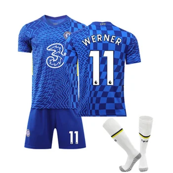 Verão de Futebol Nova Terno Adultos Camisa de Esportes para Crianças de Formação Terno Terno Clube Exterior Time de Futebol Kit pode ser personalizada com nome