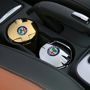 Para a Alfa romeo 159 156 giulietta 159 mito Giulia resistente de Alta temperatura do cinzeiro cinzeiro do Carro com o logotipo de cor, como LED