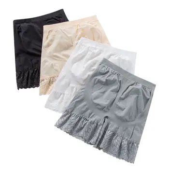 Novas Mulheres De Segurança Do Underwear Sem Emenda De Rendas De Segurança Calças Curtas Meados De Cintura Laço Macio Quente Shorts Calças De Elástico