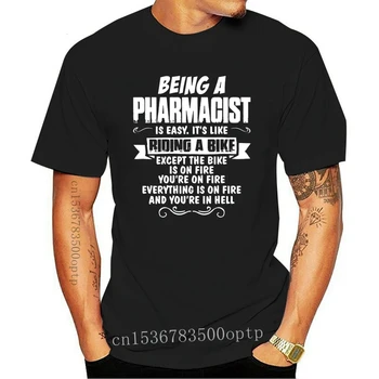 Sendo Um Farmacêutico... t-shirt de Impressão algodão plus tamanho 3xl Imagens Ajuste Engraçado Primavera, Outono Natural camisa