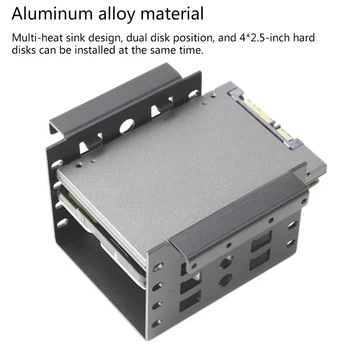 AXYB Liga de Alumínio de Disco Rígido compartimento Para Colocar 4-Camada de 2,5 Polegadas HDD/SSD, Disco Rígido Chassi Disco Rígido Bay Preto