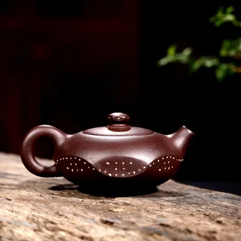 Zisha bule Yixing famoso Qian Huafang artesanal minério cru Zini chá de panela chá 130ml