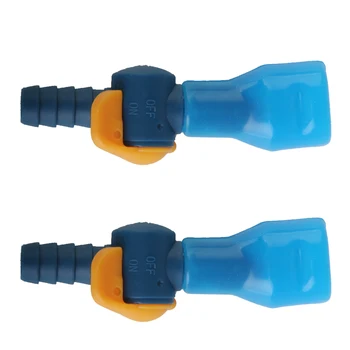 2 Pcs Azul Saco de Água de Hidratação Boca Reta Tubulação de Sucção Bico de Válvula de Mordida se Encaixa 7.5-8.5 mm de Diâmetro do Tubo