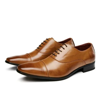 Cavalheiro Homens Sapatas De Vestido De Estilo Japonês Dedo Do Pé Quadrado Oficial De Negócio Do Couro Sapatos Masculinos Formal Oxford Plus Size
