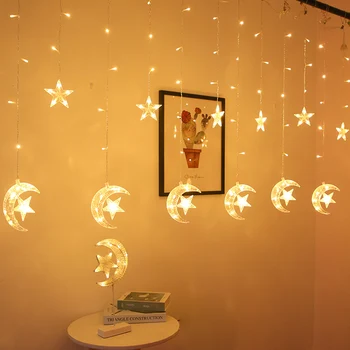 3M LED Luzes de Fadas Garland Cortina de Lâmpada Seqüência de Luzes do Ano Novo Decorações de Natal para a Casa da Janela do Quarto