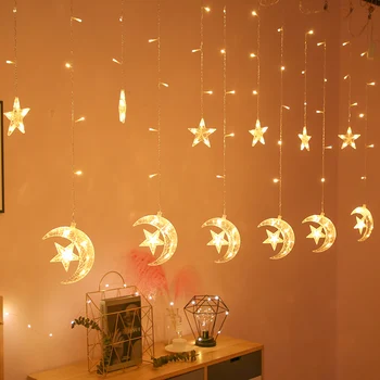 3M LED Luzes de Fadas Garland Cortina de Lâmpada Seqüência de Luzes do Ano Novo Decorações de Natal para a Casa da Janela do Quarto