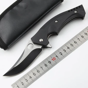 Alta qualidade C196 faca dobrável G10 lidar com a dureza do pó de aço S110V ao ar livre do bolso de proteção Facas HW238