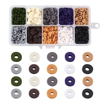 2200~2500 PCES Coloridos feitos à mão Polímero de Contas de Argila Disco/Televisão Rodada Heishi Contas para DIY Pulseira Brinco de Artesanato de Jóias de Suprimentos