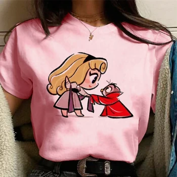 Disney Princesa Branca de Neve Vogue T-Shirt Engraçada dos desenhos animados Gráfico de Moda de T-shirt Vintage, Grunge anos 90 Camiseta Estilo coreano Superior Tees