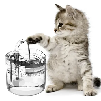 Automático Gato Fonte De Água Com Torneira Cão Dispenser De Água Transparente Bebedouros Para Gatos De Estimação Beber Tigela Filtro Alimentador