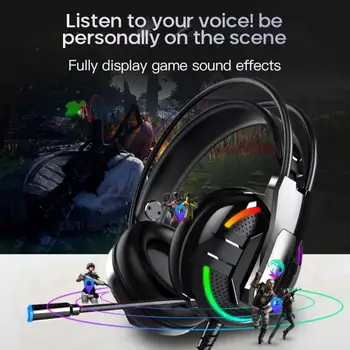 Música Estéreo de Fone de ouvido Fone de ouvido para Jogos em HD hi-fi de Som, Fones de ouvido com Fio ao Longo de Ouvido Fones de ouvido de Baixo наушники Fone de ouvido Ajustável Para PC