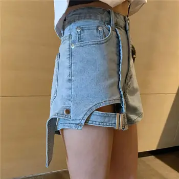Shorts Mulheres Sólido Solta Verão-jogo de Moda Streetwear Feminino Jeans Lazer Diariamente Versão coreana Novo e Elegante Populares