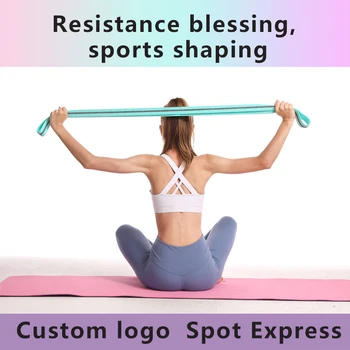 Yoga Puxe Ajudar Bandas De Poliéster Elástico De Resistência Banda Longo Do Exercício De Loop Bandas De Home Fitness Alongamento Equipamento