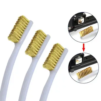 Impressora 3D Ferramenta de Limpeza do Fio de Cobre de Escova de dentes de Cobre Cama Partes Bloco Para Limpeza do Bico Quente Identificador de Limpeza Hotend Escova Q6C2