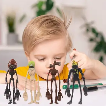 8Pcs Engraçado Cabeça Brinquedos Animais dos desenhos animados Figura Horror Modelo Boneca Conjunto para Menino crianças, Crianças de Presente de Aniversário