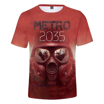 2021 Venda Quente Jogo Metro Êxodo 3d Impresso T-shirt da Moda Casual Harajuku de Manga Curta, Gola Redonda Streetwear Oversize Tops
