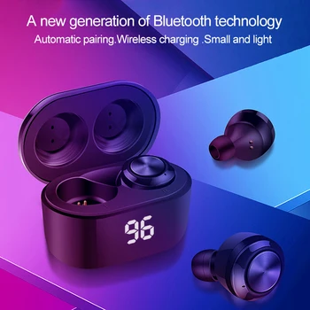 A6 TWS 5.0 Aparelhagem hi-fi Fone de ouvido sem Fio Headphone Fone de ouvido Estéreo Mini Fones de ouvido Para Android IOS Visor Digital Para Xiaomi Ar
