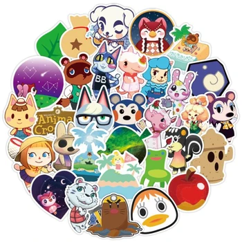 Animal Crossing Jogo Graffiti Adesivo Floresta Amigos Do Clube Pegatinas Computador Móvel Skate Decalque Adesivos Clássico Brinquedo Presentes