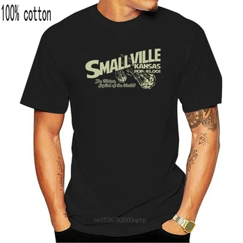 Smallville Kansas Homens T-shirt, T-Shirt S-pescoço Moda Casual Alta Qualidade de Impressão de T-Shirt