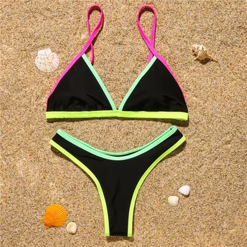Moda Separado Swimsuit Bikini Conjunto Multicolor o Swimwear das Mulheres 2021 Beachwear de Duas peças de roupa de Banho Mulheres de Biquinis Feminino