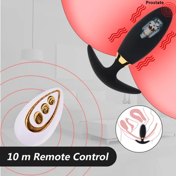 Controle remoto Anal com Vibrador Bluetooth APLICATIVO Plug anal Homens de Próstata Massageador Feminino, Vagina Massager Dildos Erótica, Brinquedos do Sexo para Homens