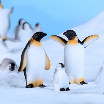1 Pcs Penguin Estatueta Artesanais De Decoração Em Miniatura De Modelo De Decoração Para Casa Acessórios Bonitos Do Ambiente De Trabalho A Decoração Do Jardim