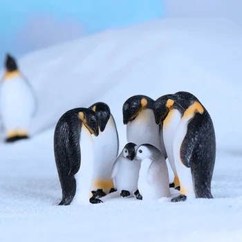 1 Pcs Penguin Estatueta Artesanais De Decoração Em Miniatura De Modelo De Decoração Para Casa Acessórios Bonitos Do Ambiente De Trabalho A Decoração Do Jardim