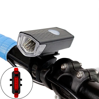 Moto Luz Recarregável USB 300 Lúmen 3 de Modo Dianteira da Bicicleta de Luz da Lâmpada de Farol de Bicicleta de Ciclismo Lanterna LED Lanterna Traseira, Luz de