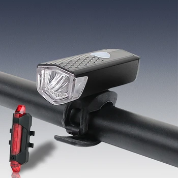 Moto Luz Recarregável USB 300 Lúmen 3 de Modo Dianteira da Bicicleta de Luz da Lâmpada de Farol de Bicicleta de Ciclismo Lanterna LED Lanterna Traseira, Luz de