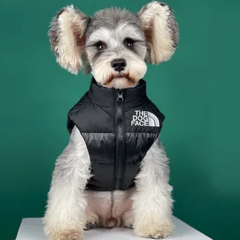 Cão-roupas de outono e de inverno de roupas de Pelúcia schnauzer Bome Corgi animal de estimação preto de espessura quente para baixo veste Roupas de inverno do cão de estimação roupas