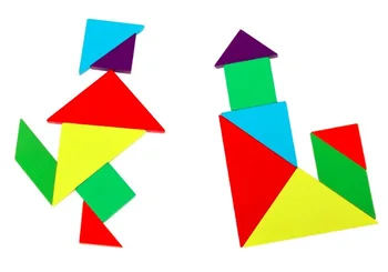 Crianças Magnético tangram de 7 peças de Quebra-cabeça Colorido Praça IQ Jogo Inteligente de Brinquedos Educativos para Crianças de Lógica de Formação