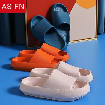 ASIFN Homens Slides Moda Chinelos Mulheres Grosso Plataforma de Flip-Flops Interior de casa de Banho Macia em EVA antiderrapante Casa Mulas Sapatos de Verão