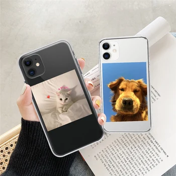 Animal bonito de Telefone de Caso Para o iPhone 11 12 Pro Max Mini-12 7 8 Plus XS Max X XR 12 Pro SE de 2020 Clara Gato dos desenhos animados Padrão de Volta Coevr