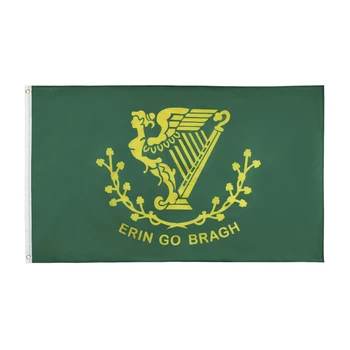 WN 60X90 90X150cm Irlanda Irlandês Erin Go Bragh Harpa Bandeira Para a Decoração
