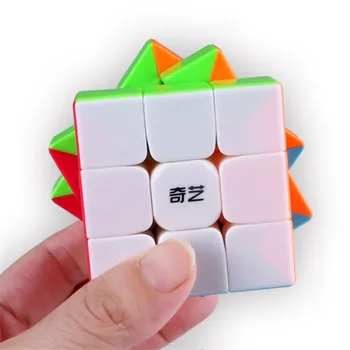 QiYi Guerreiro S Cubo Mágico 3x3x3 Stickerless Qiyi Cubo da Velocidade de Quebra-cabeça de Cubos de ensino Stress Brinquedos Para Crianças
