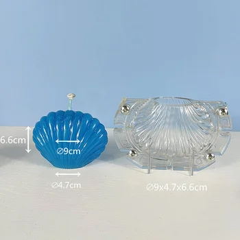 1PC em Forma de Concha Perfumado Vela Epóxi Molde DIY Mão Fazendo Artesanato com Moldes de Silicone de Suprimentos